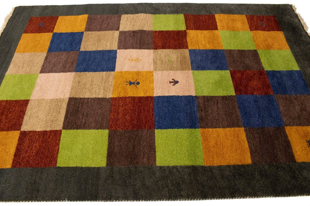 Multicolored Tribal 6X8 Indo-Gabbeh Oriental Rug