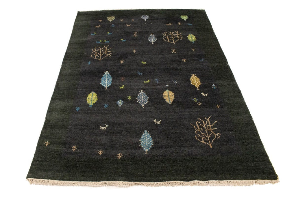 Charcoal Pictorial 6X8 Indo-Gabbeh Oriental Rug