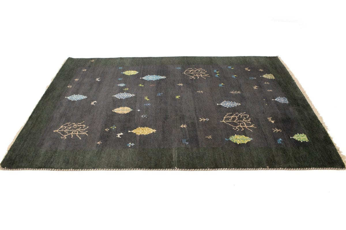 Charcoal Pictorial 6X8 Indo-Gabbeh Oriental Rug