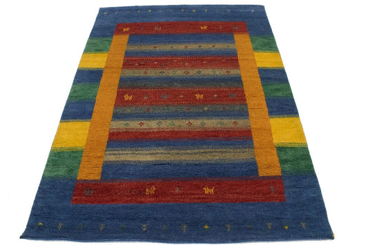 Multicolored Tribal 5X7 Indo-Gabbeh Oriental Rug