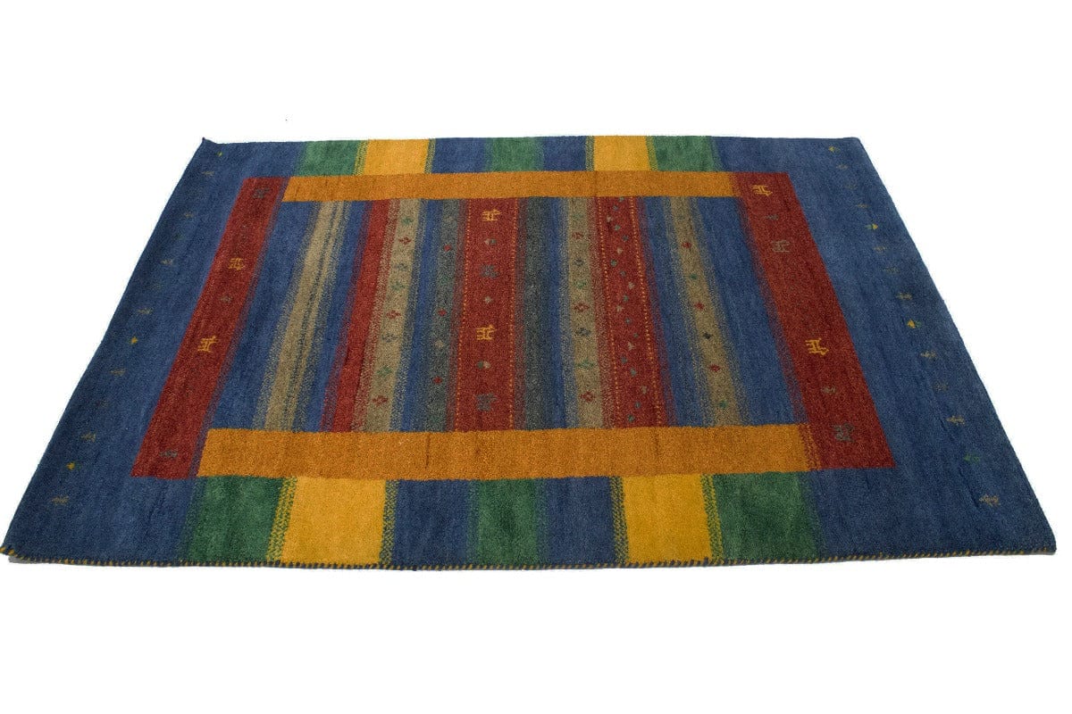 Multicolored Tribal 5X7 Indo-Gabbeh Oriental Rug