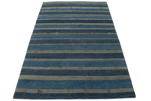 Multicolored Stripes 5X7 Indo-Gabbeh Oriental Rug