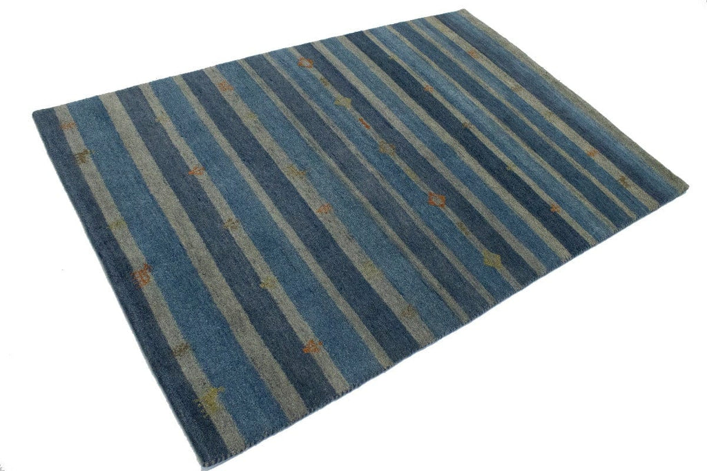 Multicolored Stripes 5X7 Indo-Gabbeh Oriental Rug