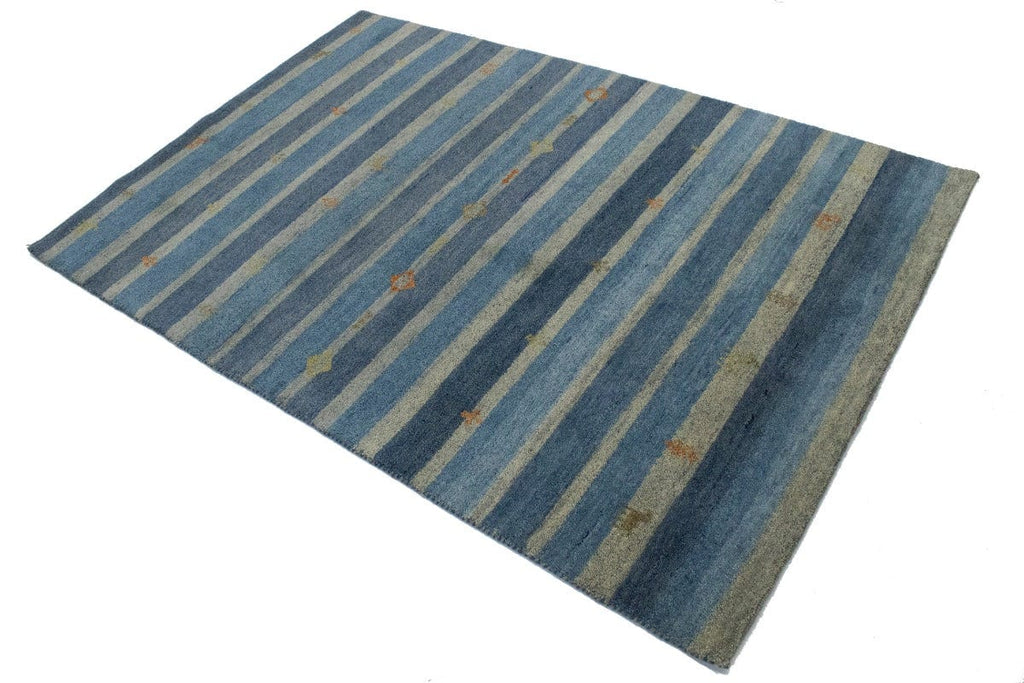 Multicolored Stripes 5X7 Indo-Gabbeh Oriental Rug