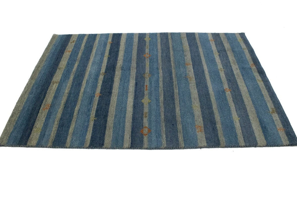 Multicolored Stripes 5X7 Indo-Gabbeh Oriental Rug