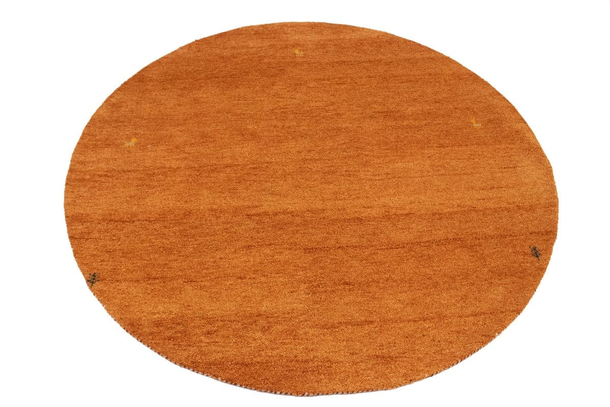 Orange Tribal 7X7 Indo-Gabbeh Oriental Round Rug