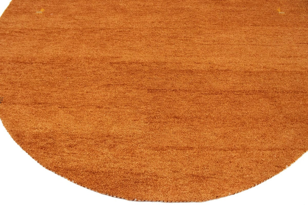 Orange Tribal 7X7 Indo-Gabbeh Oriental Round Rug