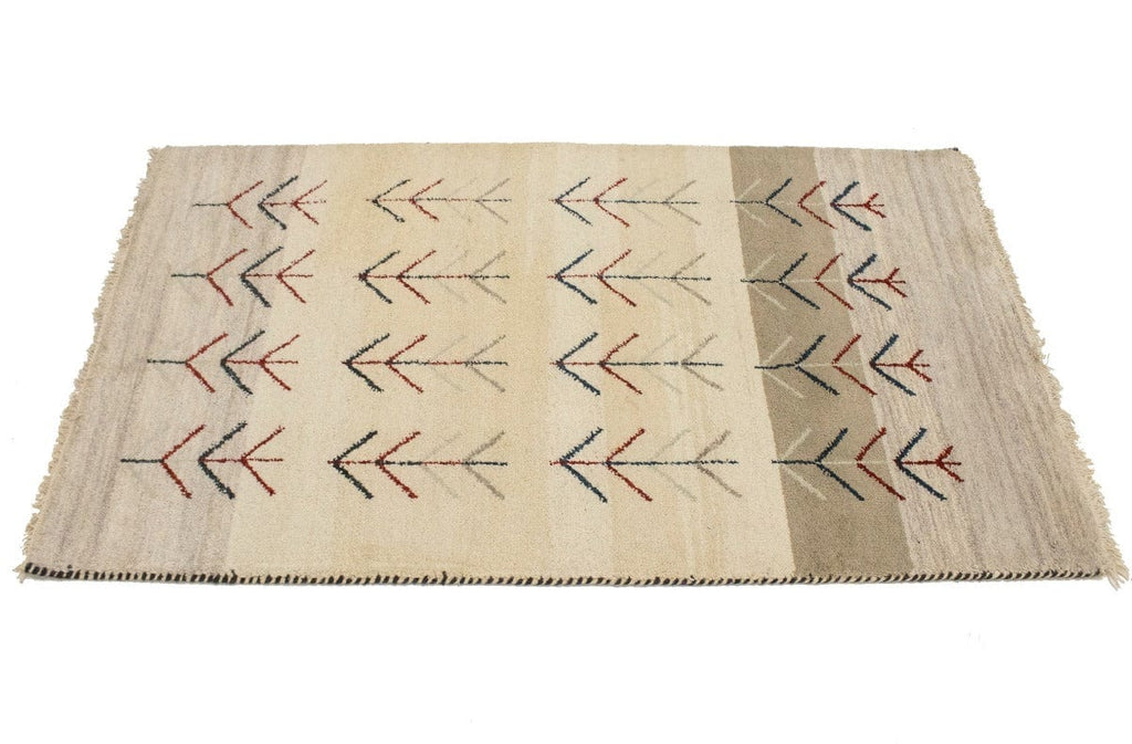 Multicolored Stripes Tribal 3X5 Indo-Gabbeh Oriental Rug