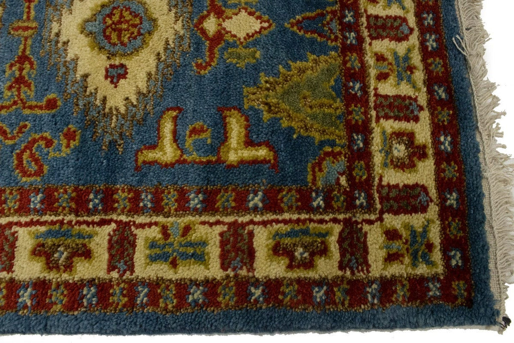 Blue Geometric 2X4 Kazak Oriental Rug