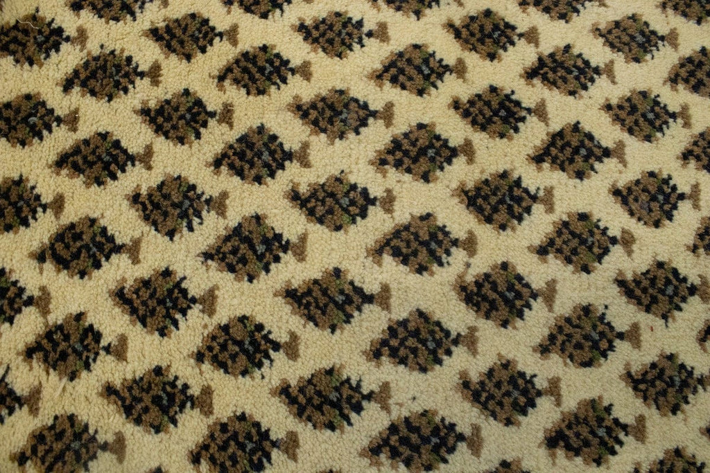 Cream Floral 2'4X9 Indo Botemir Oriental Runner Rug