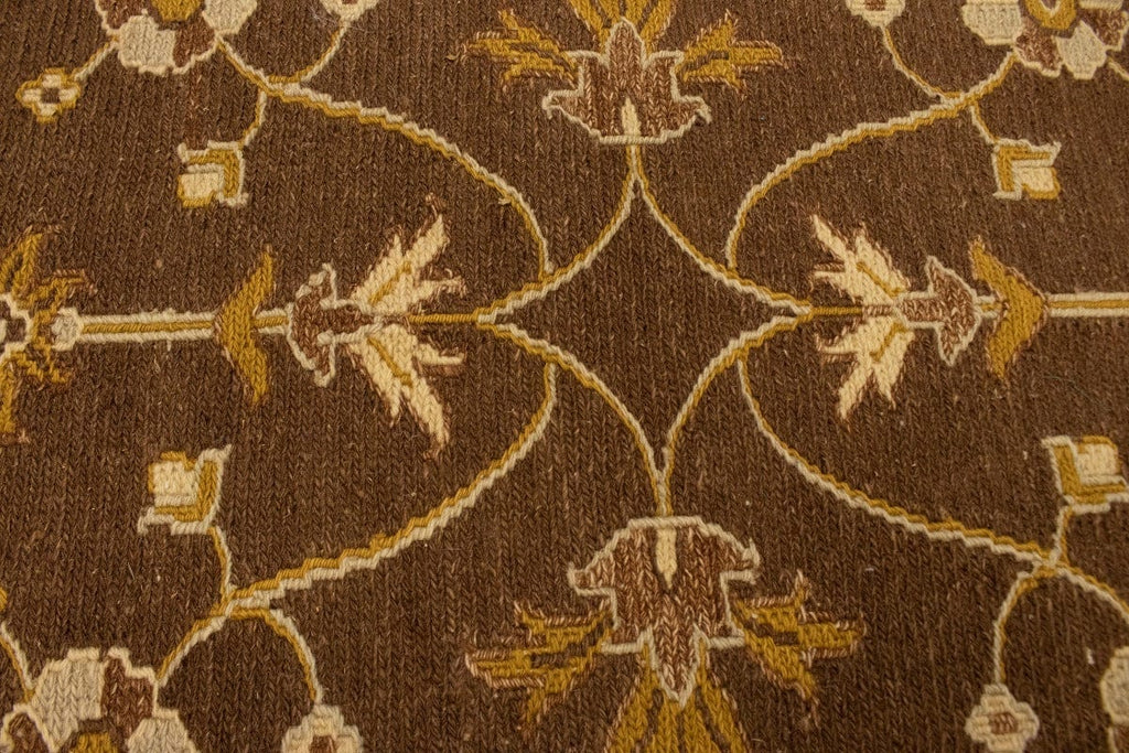 Brown Floral 4X6 Sumak Oriental Rug