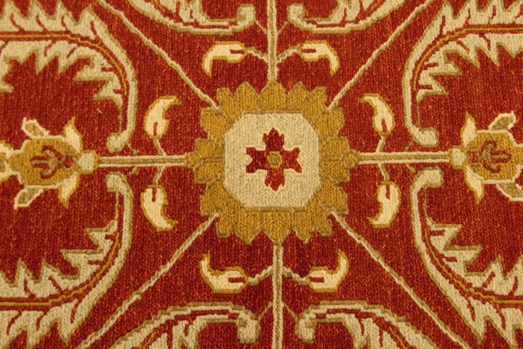 Orange-red Floral 5X7 Sumak Oriental Rug