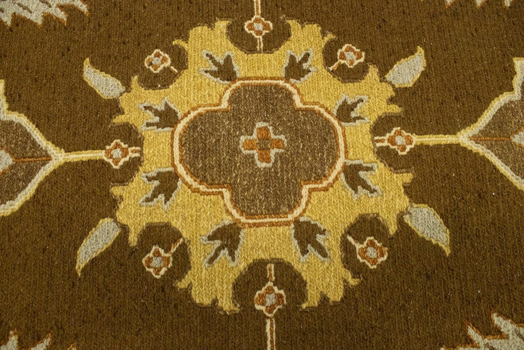 Brown Floral 7X10 Sumak Oriental Rug