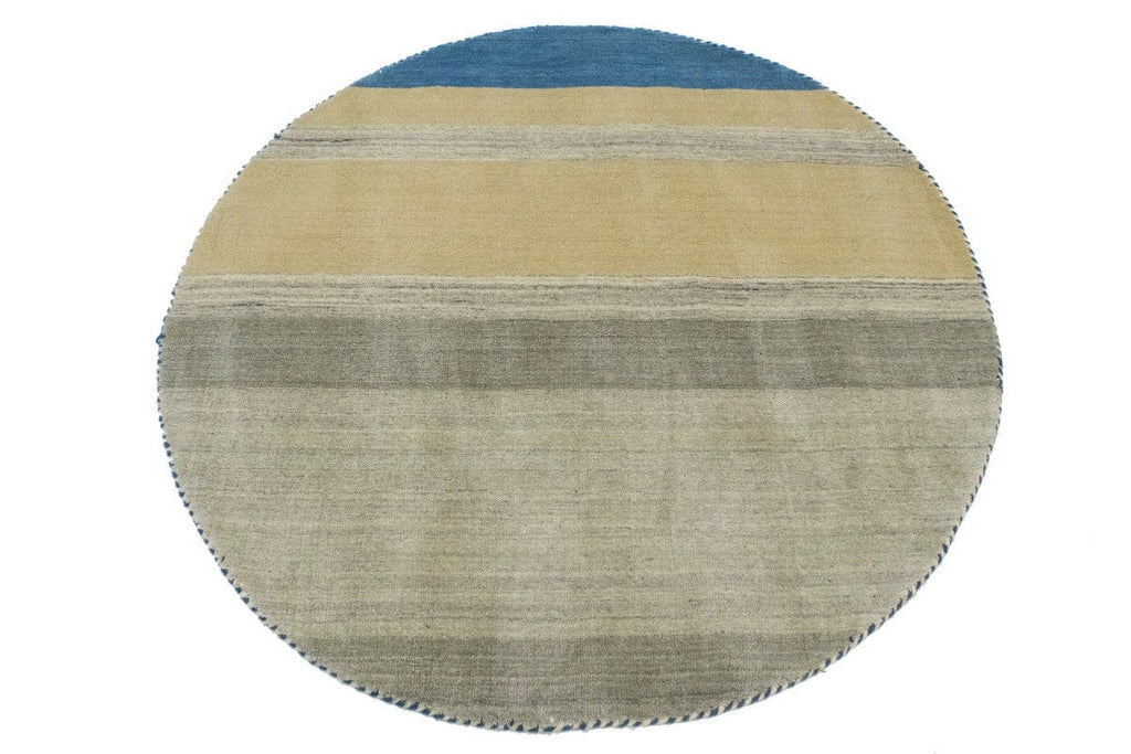 Multicolored Stripes 4X4 Lori Gabbeh Oriental Round Rug