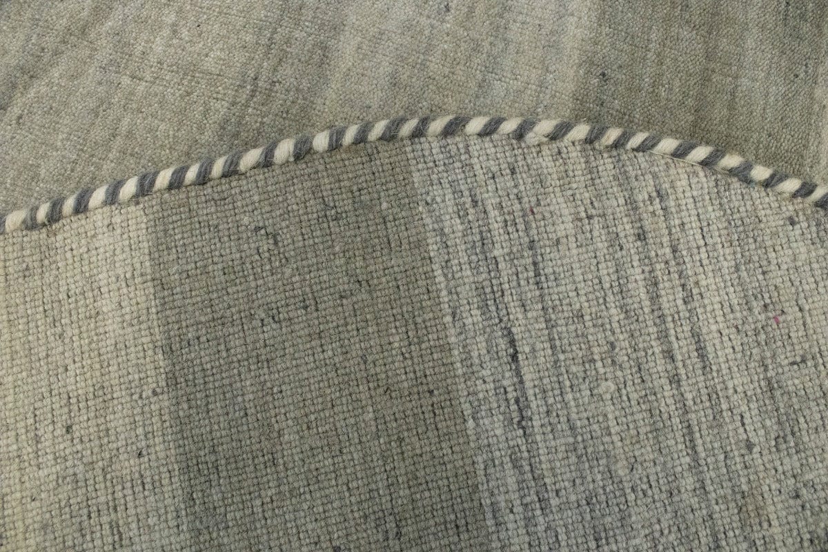 Brown Beige Stripes 4X4 Lori Gabbeh Oriental Round Rug