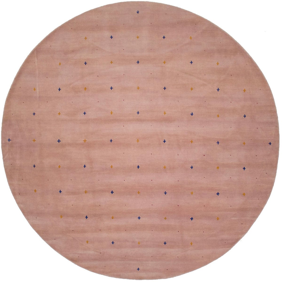 Pink Solid Tribal 10X10 Lori Gabbeh Oriental Round Rug