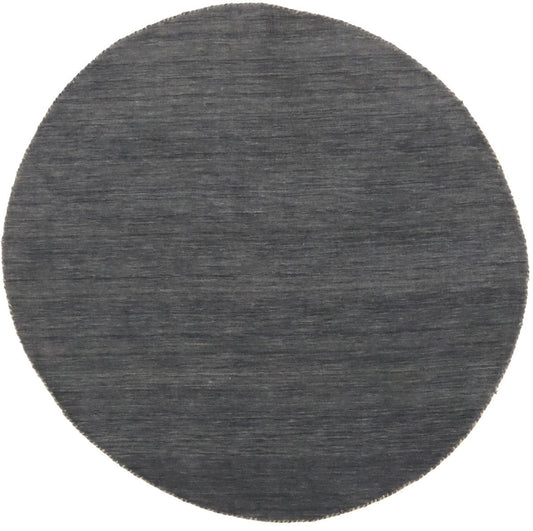 Gray Solid Tribal 5X5 Lori Gabbeh Oriental Round Rug