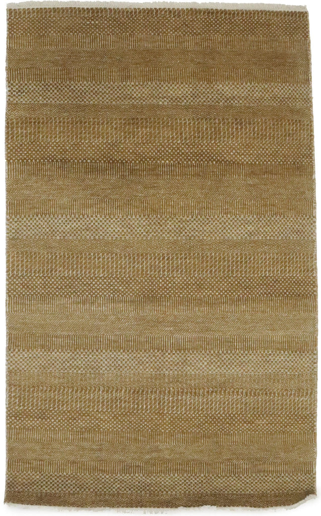 Khaki Caramel Grass Design 4X6 Modern Oriental Rug