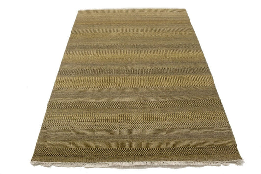 Brown & Beige Grass Design 5X8 Modern Oriental Rug