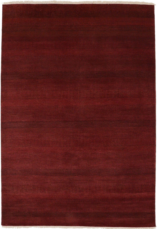 Red Grass Design 6X9 Modern Oriental Rug