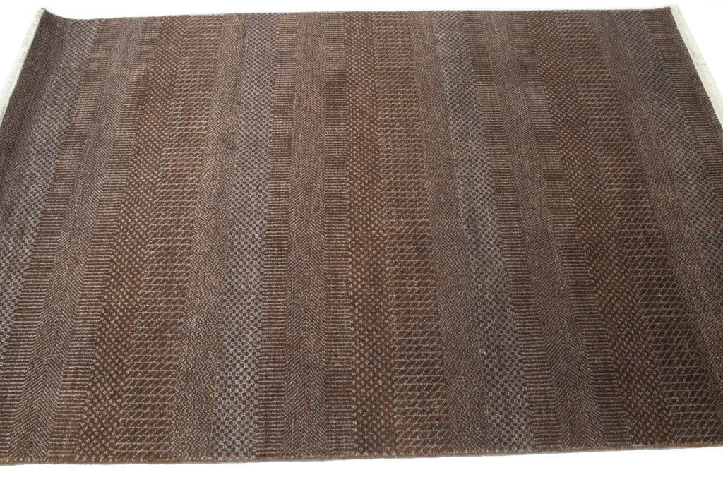 Brown Grass Design 4X6 Modern Oriental Rug