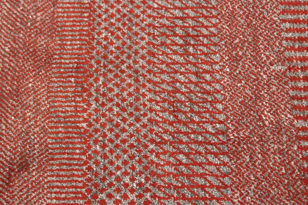 Red Grass Design 8X10 Modern Oriental Rug