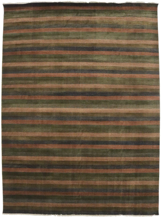 Multicolored Grass Design 9X12 Modern Oriental Rug