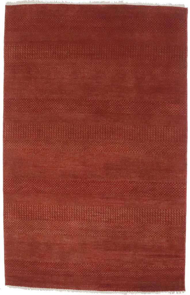 Red Grass Design 4X6 Modern Oriental Rug