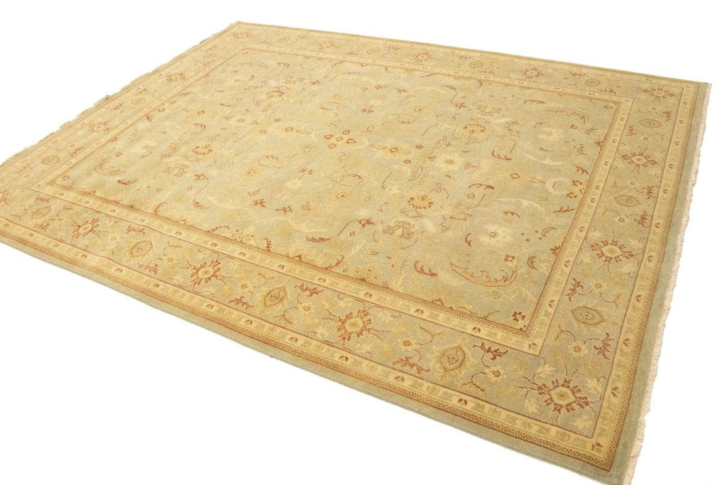 Tan Floral 8X10 Transitional Oriental Rug