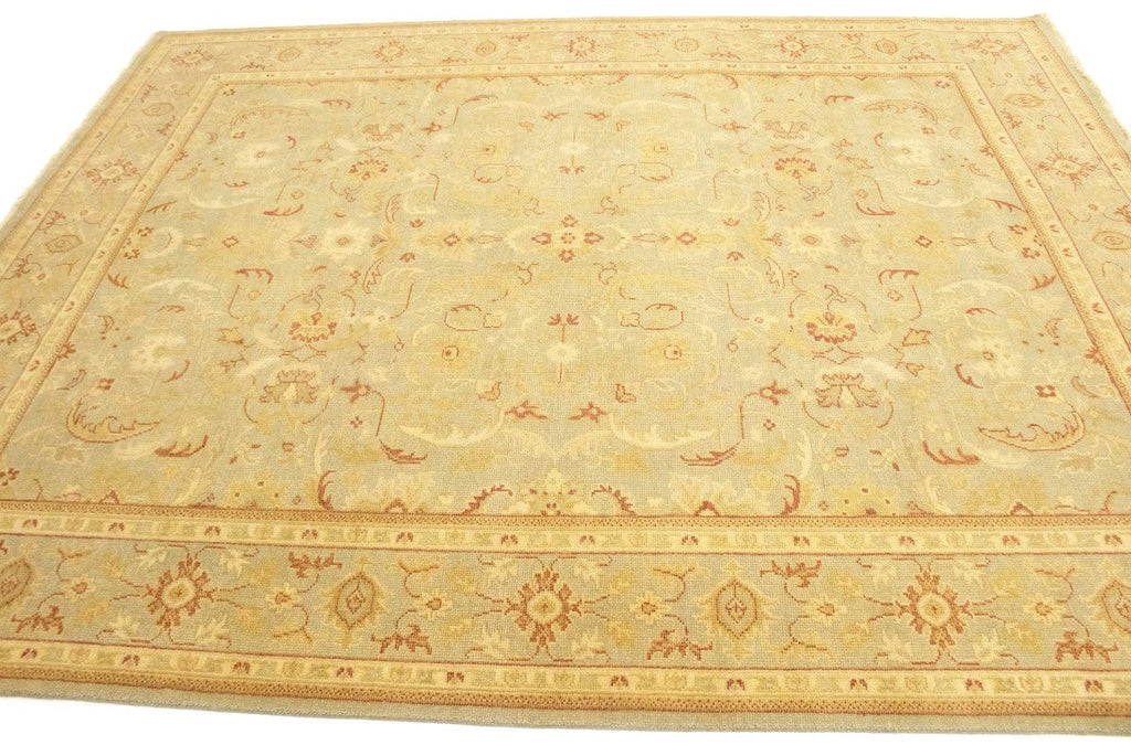 Tan Floral 8X10 Transitional Oriental Rug