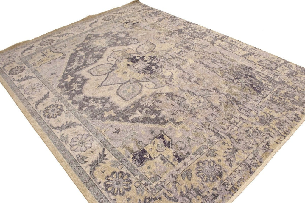 Floral Heriz Serapi 8X10 Transitional Oriental Rug