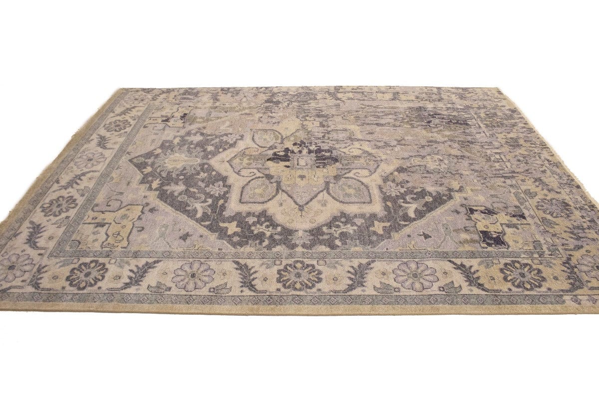 Floral Heriz Serapi 8X10 Transitional Oriental Rug