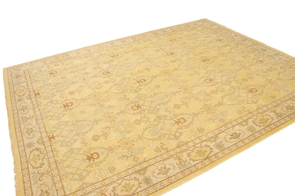 Muted Golden Beige Floral 9X12 Oriental Rug Oriental Rug