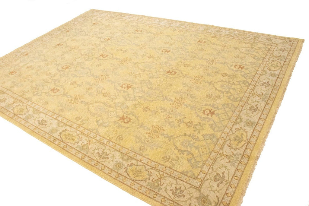 Muted Golden Beige Floral 9X12 Oriental Rug Oriental Rug