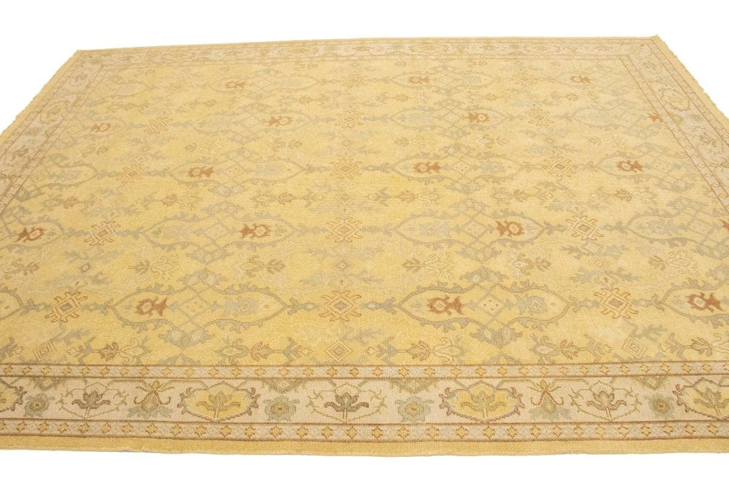 Muted Golden Beige Floral 9X12 Oriental Rug Oriental Rug