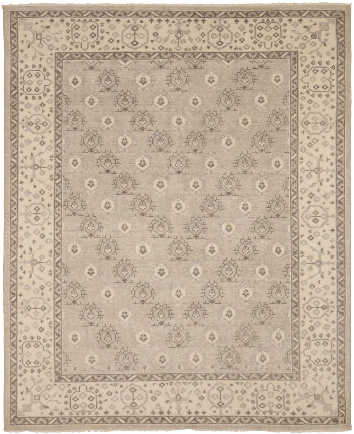 Beige Floral Transitional 8X10 Oriental Rug