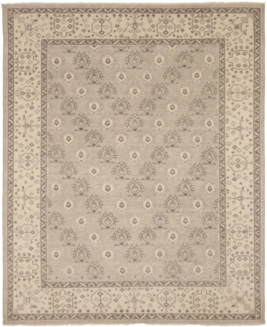 Beige Floral Transitional 8X10 Oriental Rug