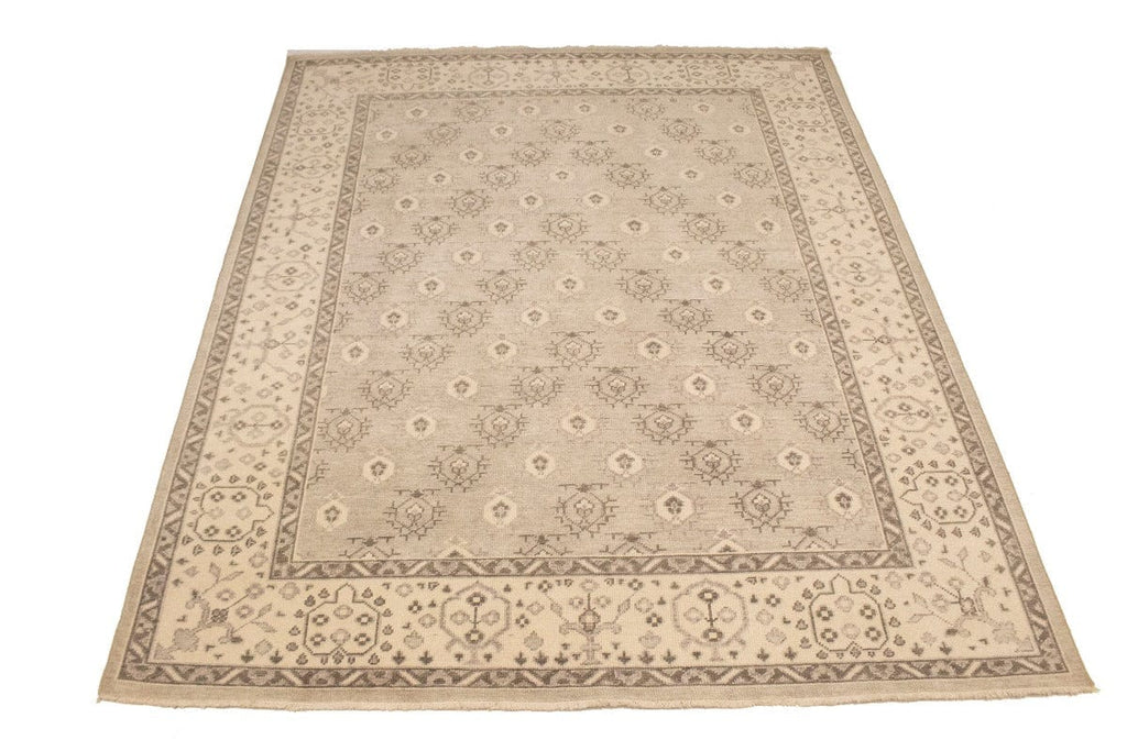 Beige Floral Transitional 8X10 Oriental Rug