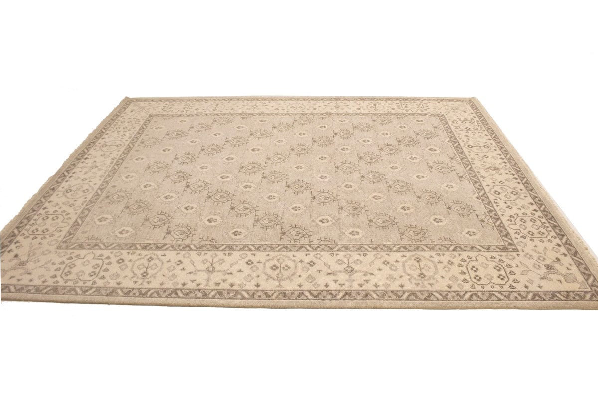 Beige Floral Transitional 8X10 Oriental Rug