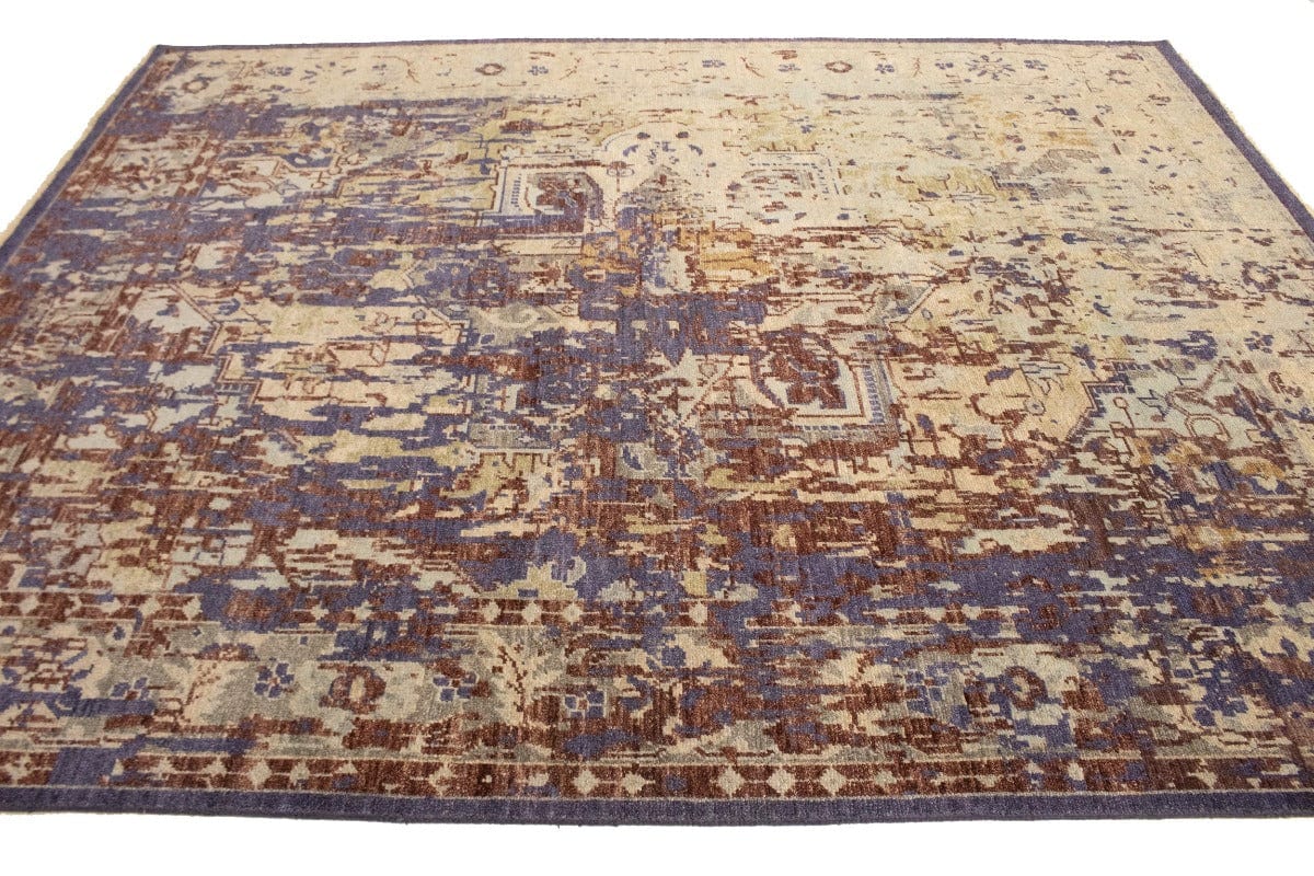 Floral Heriz Serapi 8X10 Transitional Oriental Rug