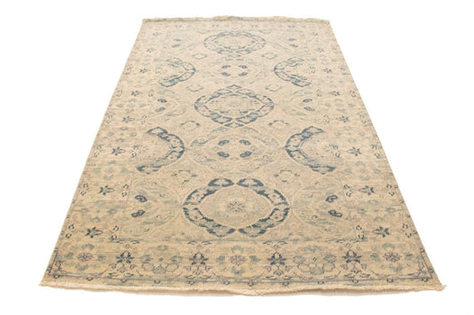 Beige Floral Transitional 5X8 Oriental Rug