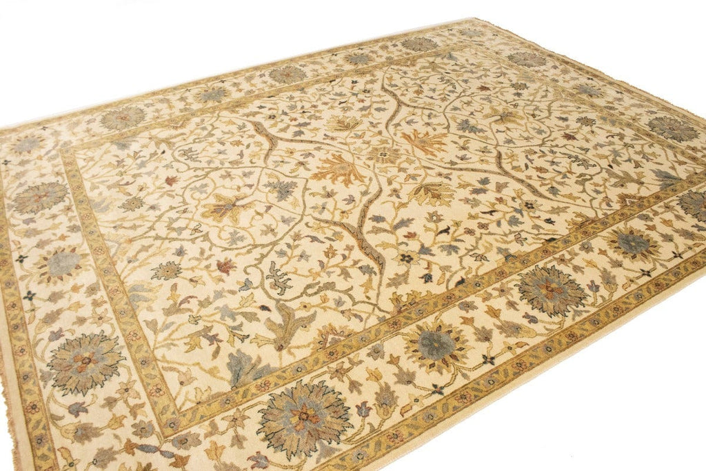 Cream Floral 9X12 Osh Chobi Peshawar Oriental Rug