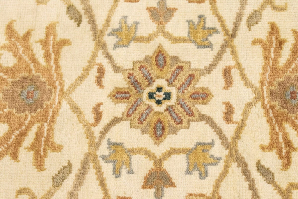 Cream Floral 8X10 Osh Chobi Peshawar Oriental Rug