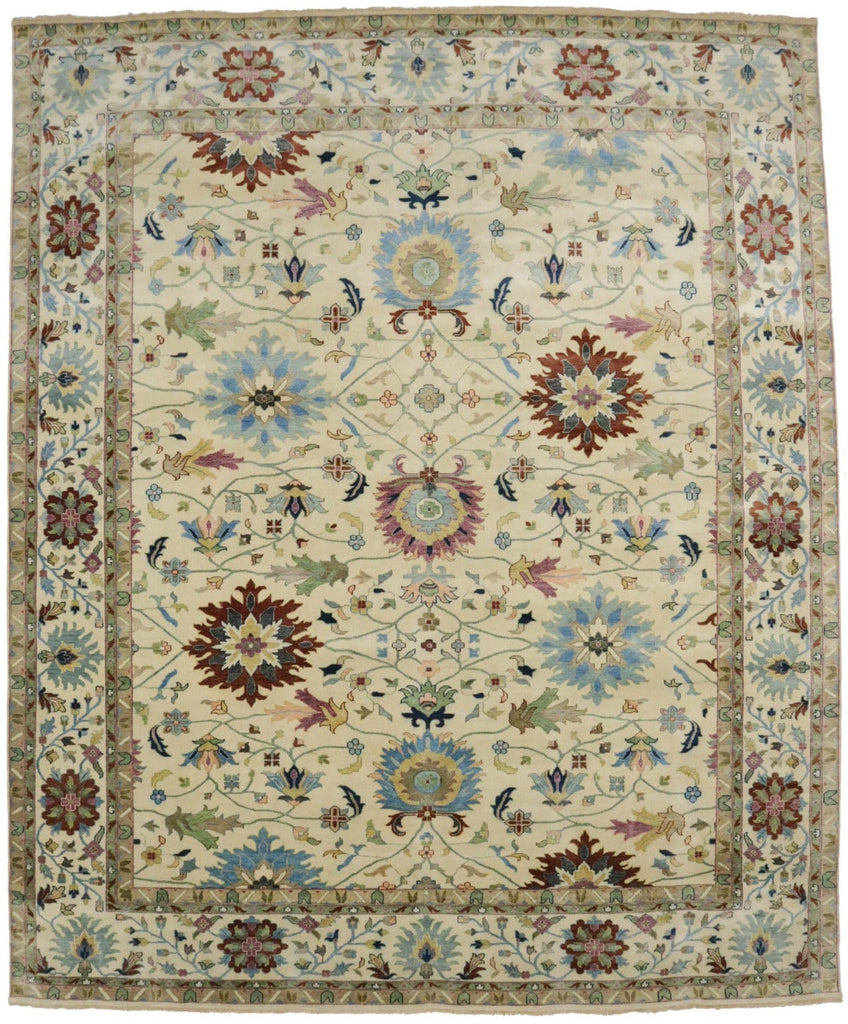 Beige Floral Osh Chobi Peshawar 12X15 Oriental Rug