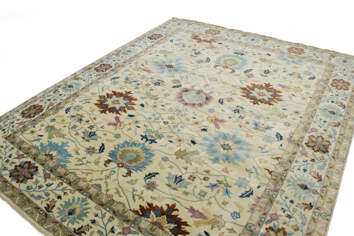 Beige Floral Osh Chobi Peshawar 12X15 Oriental Rug