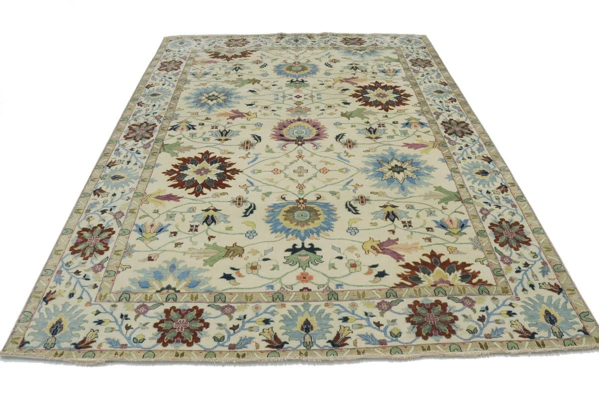 Beige Floral Osh Chobi Peshawar 10X14 Oriental Rug