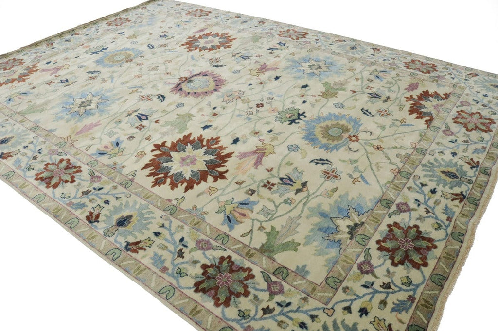 Beige Floral Osh Chobi Peshawar 10X14 Oriental Rug