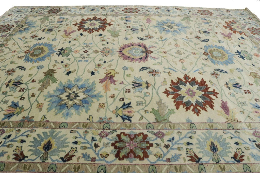 Beige Floral Osh Chobi Peshawar 10X14 Oriental Rug