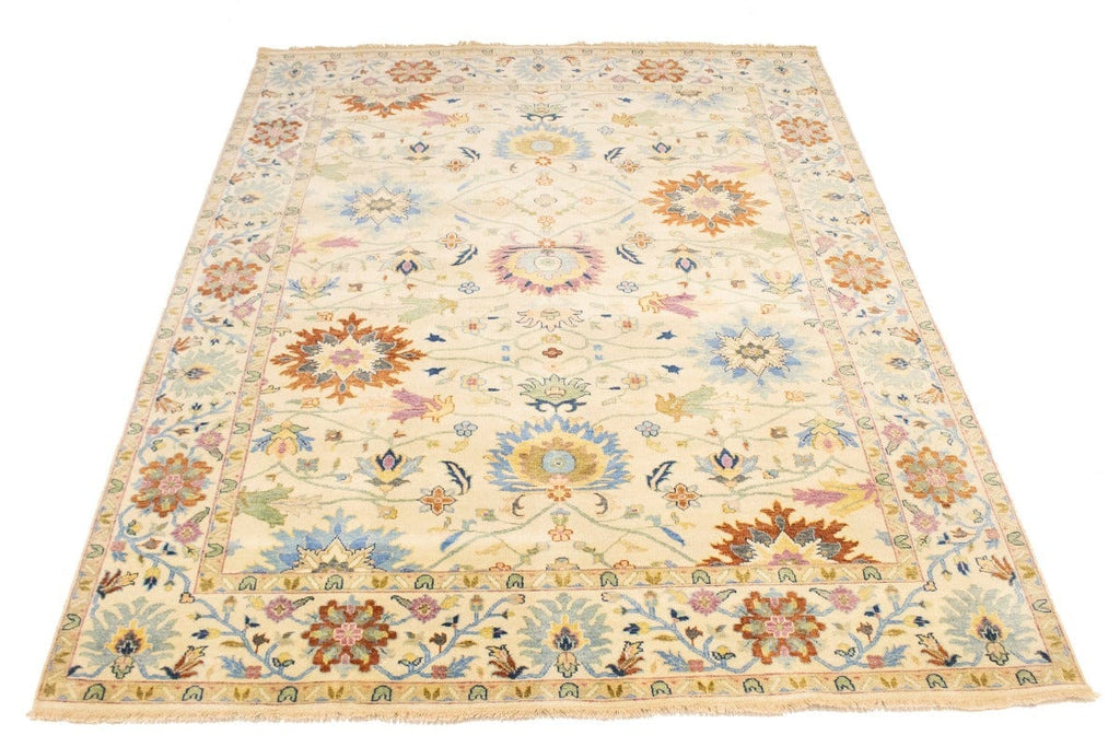 Beige Floral Osh Chobi Peshawar 8X10 Oriental Rug