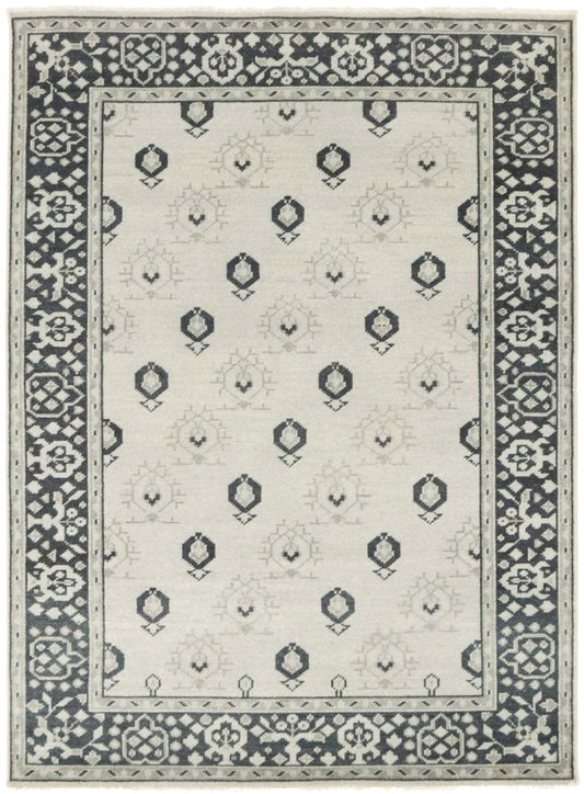 Cream Floral Transitional 5X7 Oriental Rug